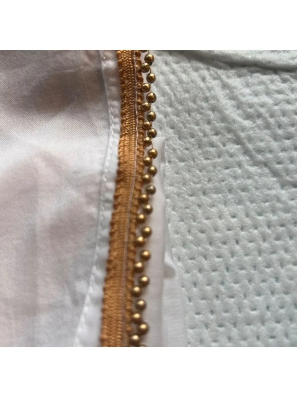 Artistic Accents Cotton Napkins w Gold Metal Trim Set of 4 19x20